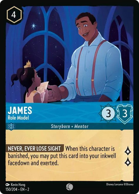 Carta James - Role Model,Set Rise of the Floodborn , Número de Tarjeta 150 , Color Sapphire, Rarity Common