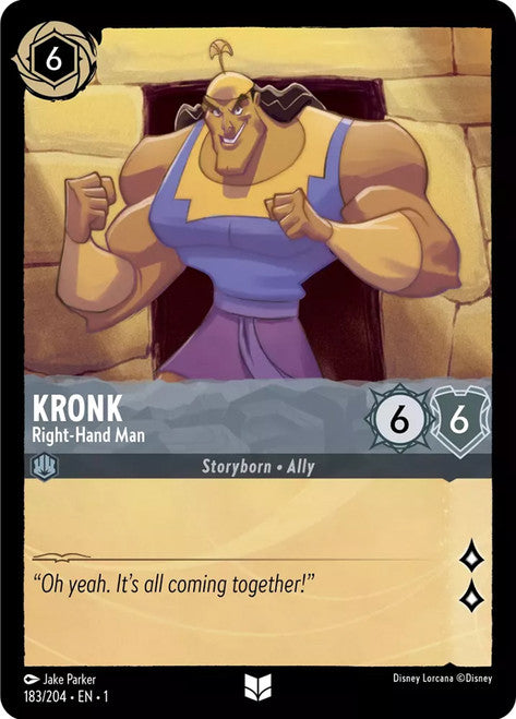 Carta Kronk - Right-Hand Man,Set The First Chapter, Número de Tarjeta 183 , Color Steel, Rarity Uncommon