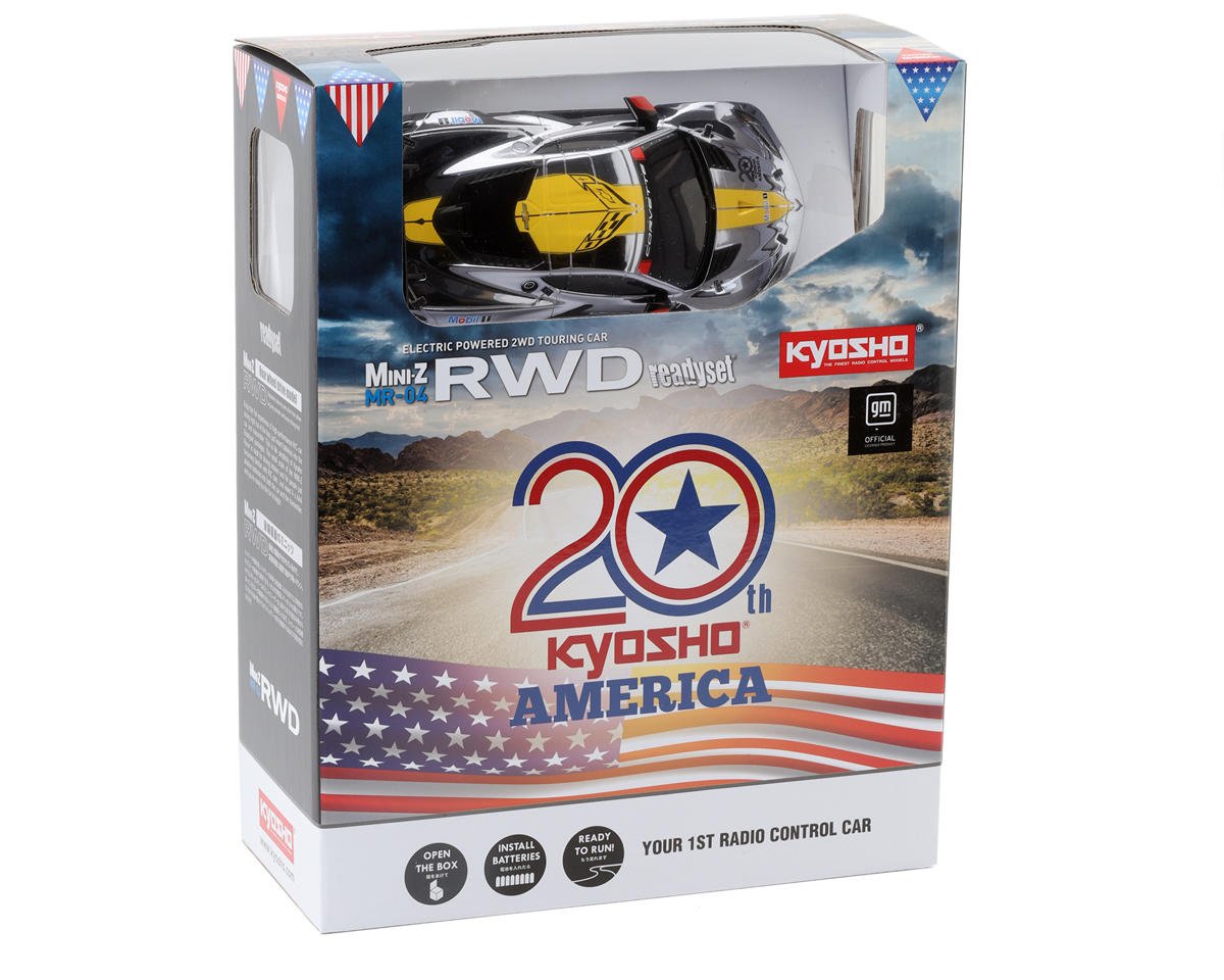 Kyosho - MINI-Z RWD MR-04 CORVETTE® C8.R Chrome / Yellow 20th Anniversary
