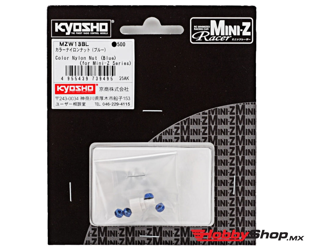 Kyosho - Color Nylon Nut Bule En Existencia