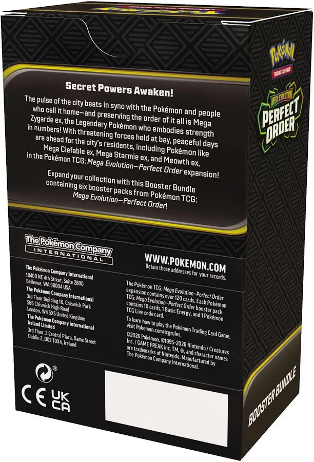 Pokémon TCG: Mega Evolution Perfect Order Booster Bundle (Ingles)