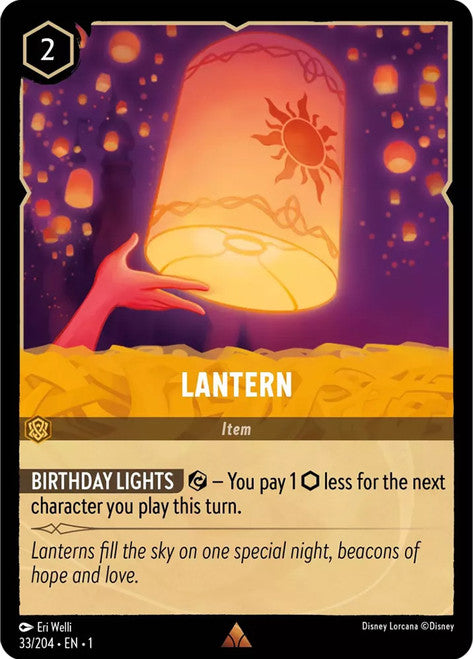 Carta Lantern,Set The First Chapter, Número de Tarjeta 33 , Color Amber, Rarity Rare