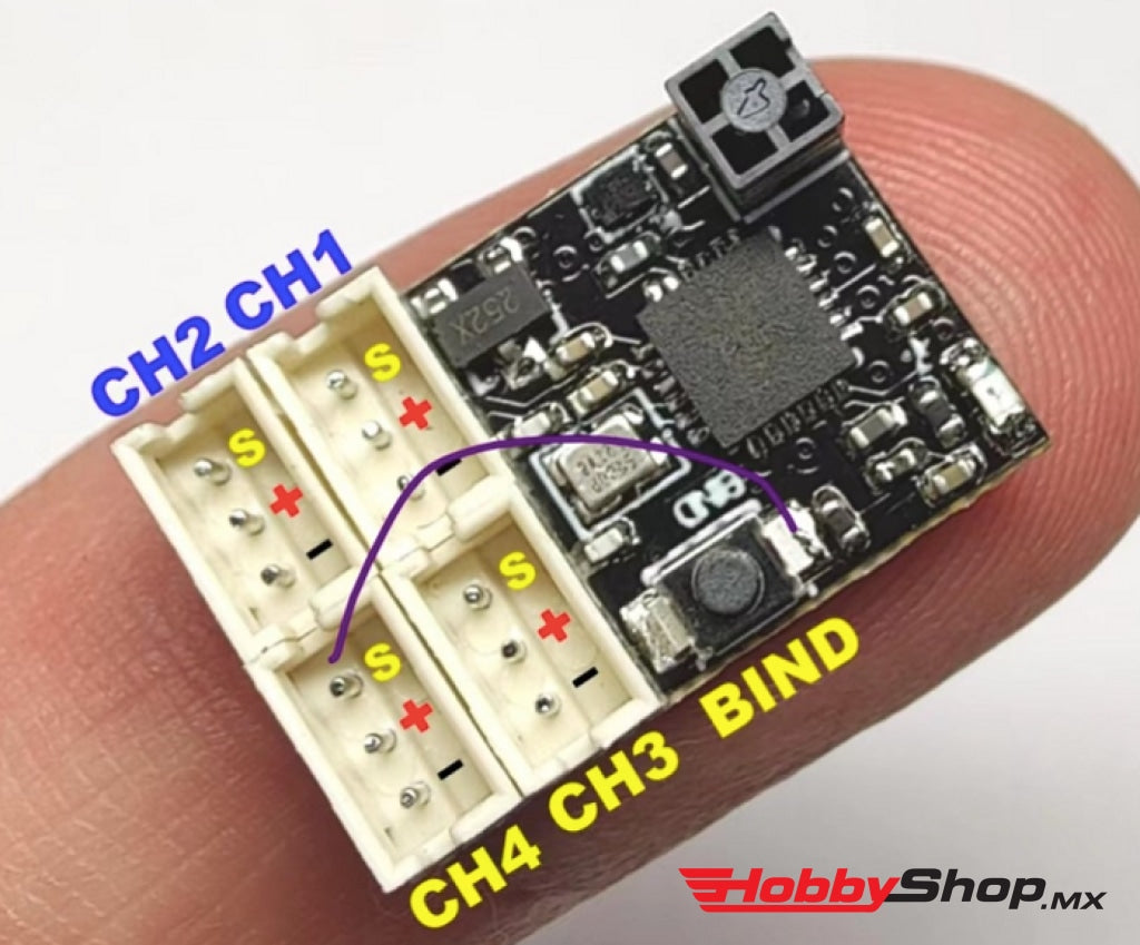 Loco Rc - Afhds3 V4 Micro 4Ch Receiver Antenna Less For Flysky Noble Nb4 En Existencia