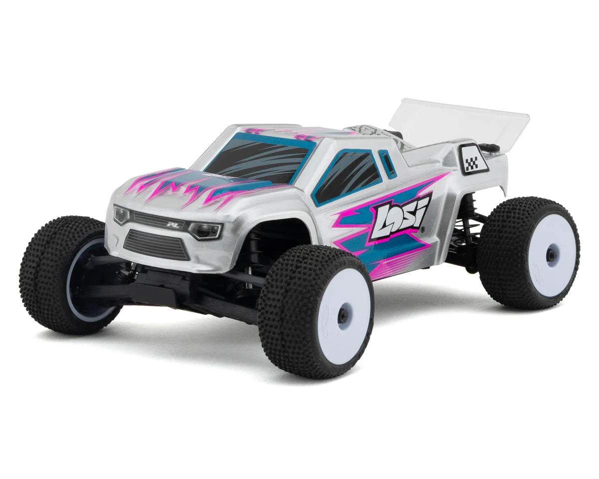 Team Losi - 1/28 Micro-T 2S 2WD RTR Stadium Truck (Battery & Charger Included), Silver