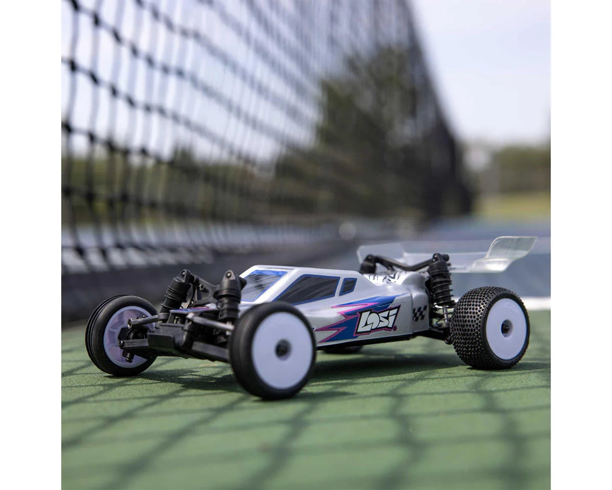 Team Losi - Micro-B 1/24 RTR 2WD Buggy (Silver) w/2.4GHz Radio, Battery & Charger