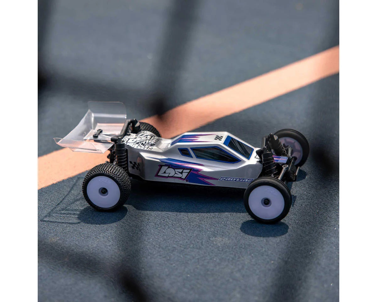 Team Losi - Micro-B 1/24 RTR 2WD Buggy (Silver) w/2.4GHz Radio, Battery & Charger
