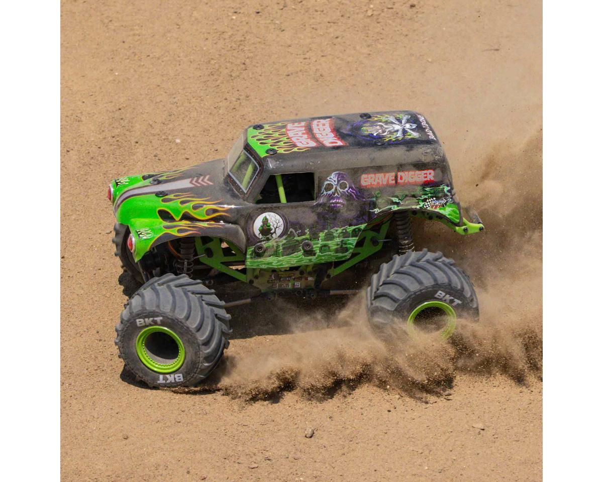 Team Losi - 1/18 Mini LMT Grave Digger 2S 4X4 RTR Brushed Monster Truck (Battery & Charger Included), Green