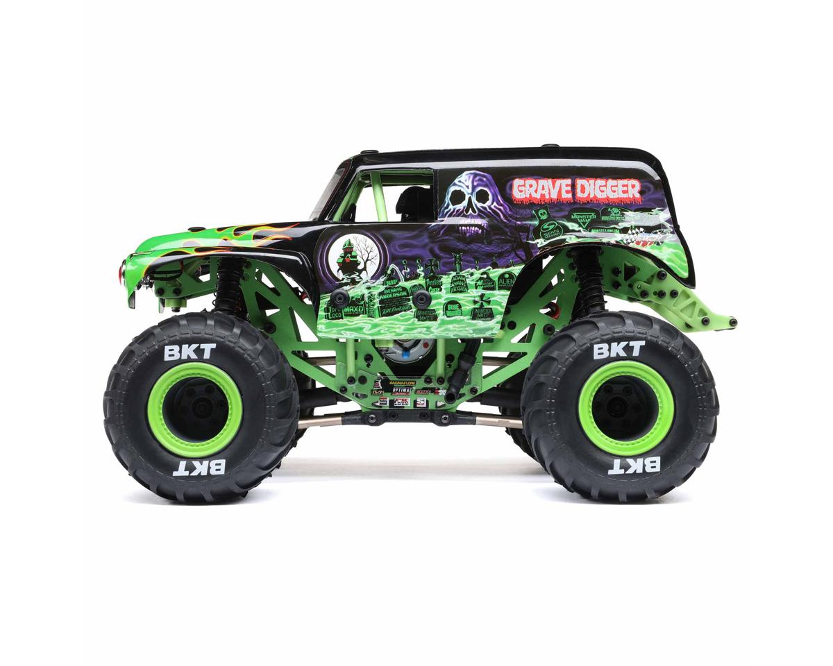 Team Losi - 1/18 Mini LMT Grave Digger 2S 4X4 RTR Brushed Monster Truck (Battery & Charger Included), Green