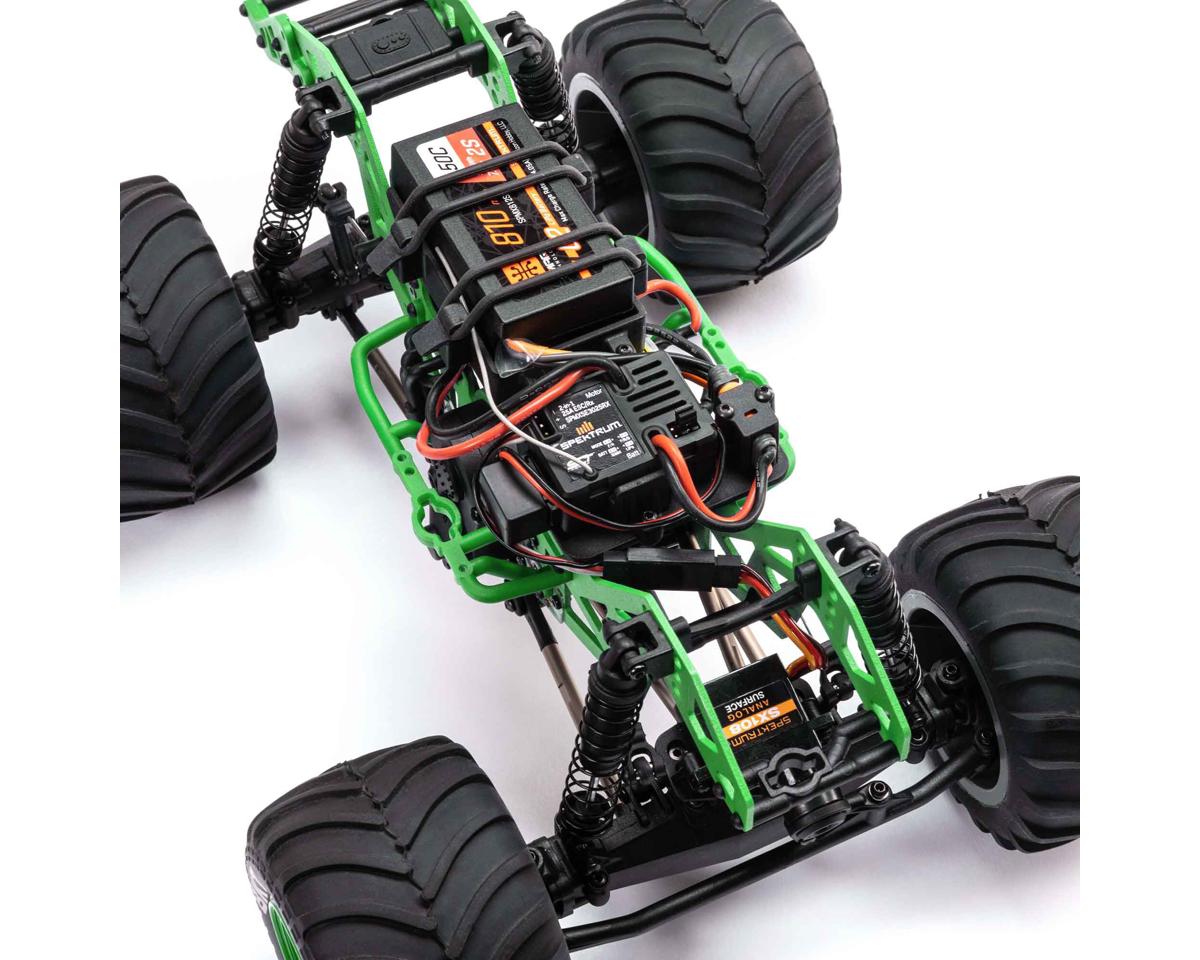 Team Losi - 1/18 Mini LMT Grave Digger 2S 4X4 RTR Brushed Monster Truck (Battery & Charger Included), Green