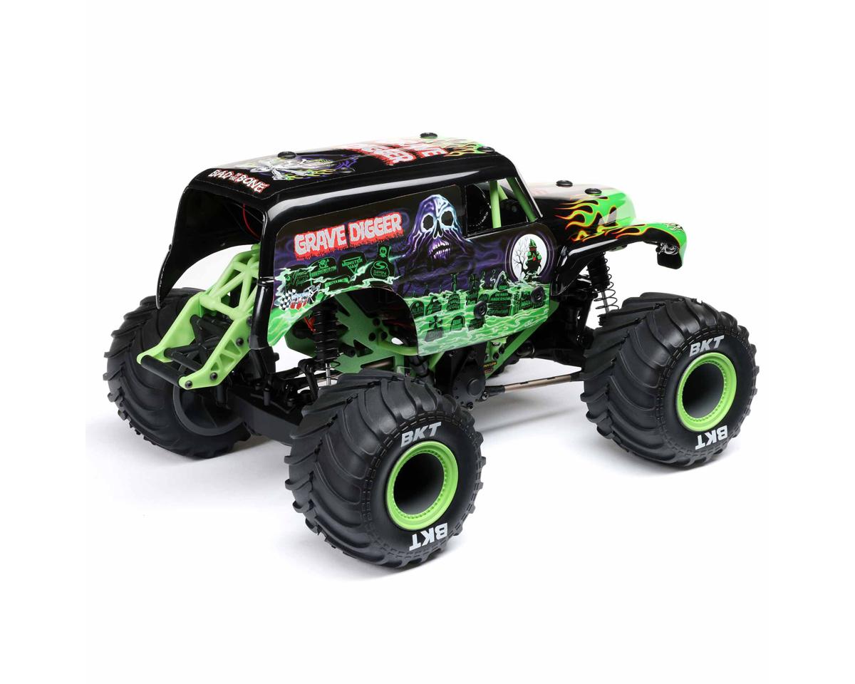 Team Losi - 1/18 Mini LMT Grave Digger 2S 4X4 RTR Brushed Monster Truck (Battery & Charger Included), Green
