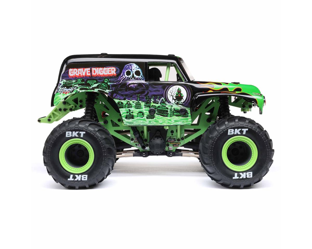 Team Losi - 1/18 Mini LMT Grave Digger 2S 4X4 RTR Brushed Monster Truck (Battery & Charger Included), Green