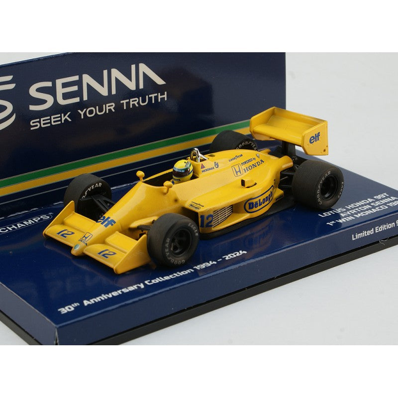 Minichamps - Ayrton Senna Lotus 99T Dirty versión #12 ganador Mónaco GP F1 1987, escala 1:43