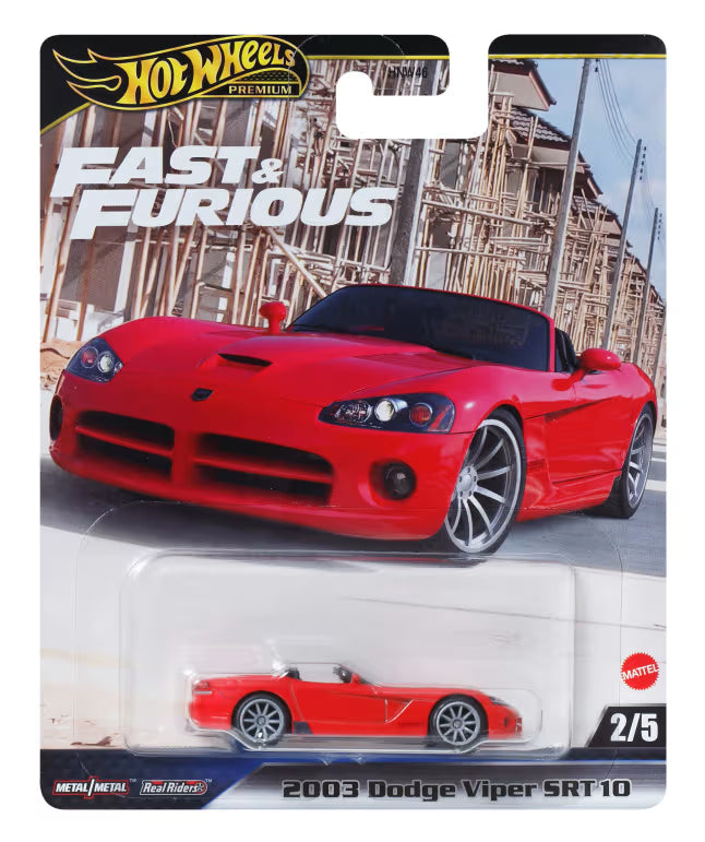 Mattel - Hot Wheels Collector Vehículo de Colección Auto Fast & Furious 2003 Dodge Viper SRT10