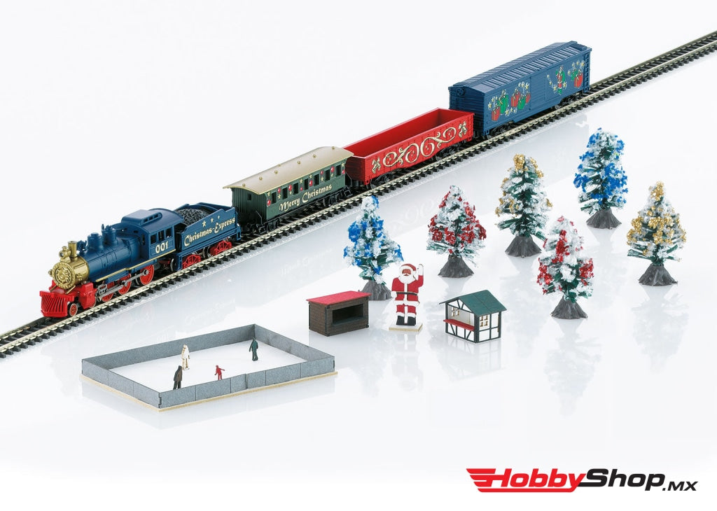 Märklín - Christmas Starter Set: Tren De Mercancías A Vapor Con Vía Ovalada. En Existencia