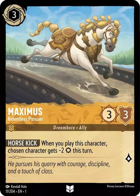 Carta Maximus - Relentless Pursuer,Set The First Chapter, Número de Tarjeta 11 , Color Amber, Rarity Uncommon