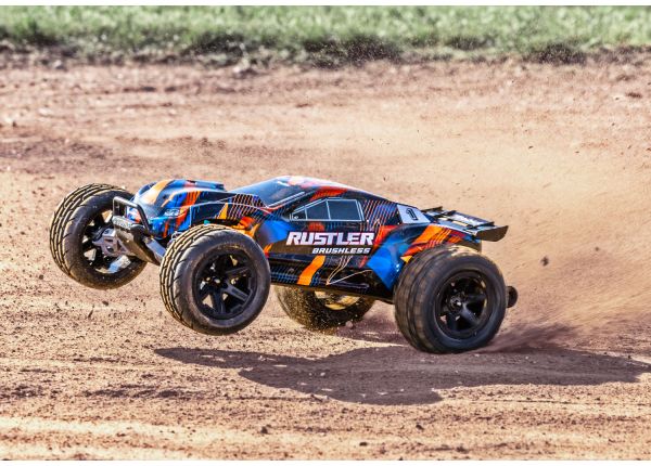 Traxxas - Rustler 2WD Brushless (Naranja)
