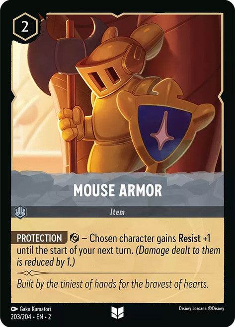 Carta Mouse Armor,Set Rise of the Floodborn , Número de Tarjeta 203 , Color Steel, Rarity Uncommon