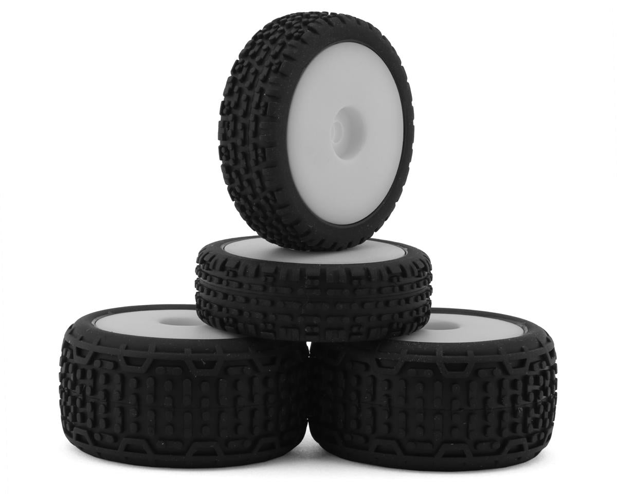 Maverick - Microbe Pre-Mounted Tire Set (White) (Front / Rear)