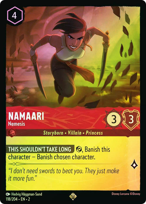 Carta Under The Sea,Set Ursula´s Return, Número de Tarjeta 95 , Color Emerald, Rarity Rare