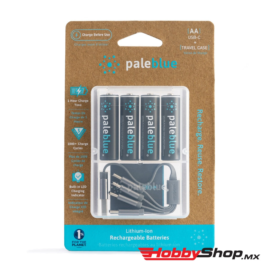 Pale Blue - Lithium Ion Rechargeable Aa Batteries 4Pk En Existencia