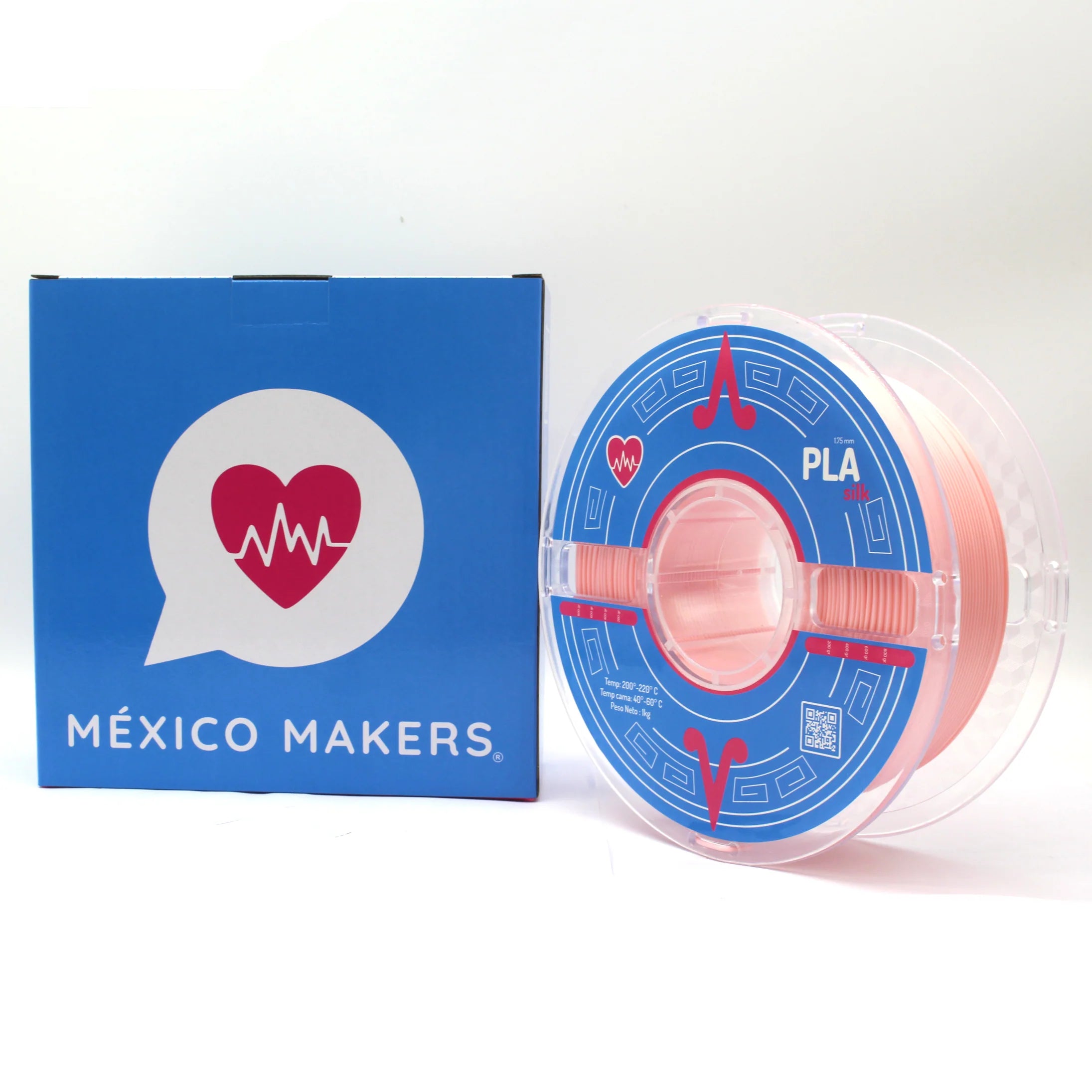 México Makers - Filamento PLA Silk Rosa Peonia para Impresora 3D