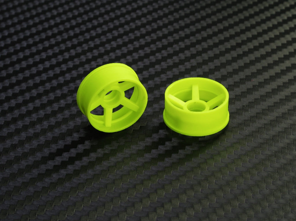 Pn Racing - Mini-Z 2Wd Machine Cut 5 Spoke Front Wheel F2 Yellow En Existencia