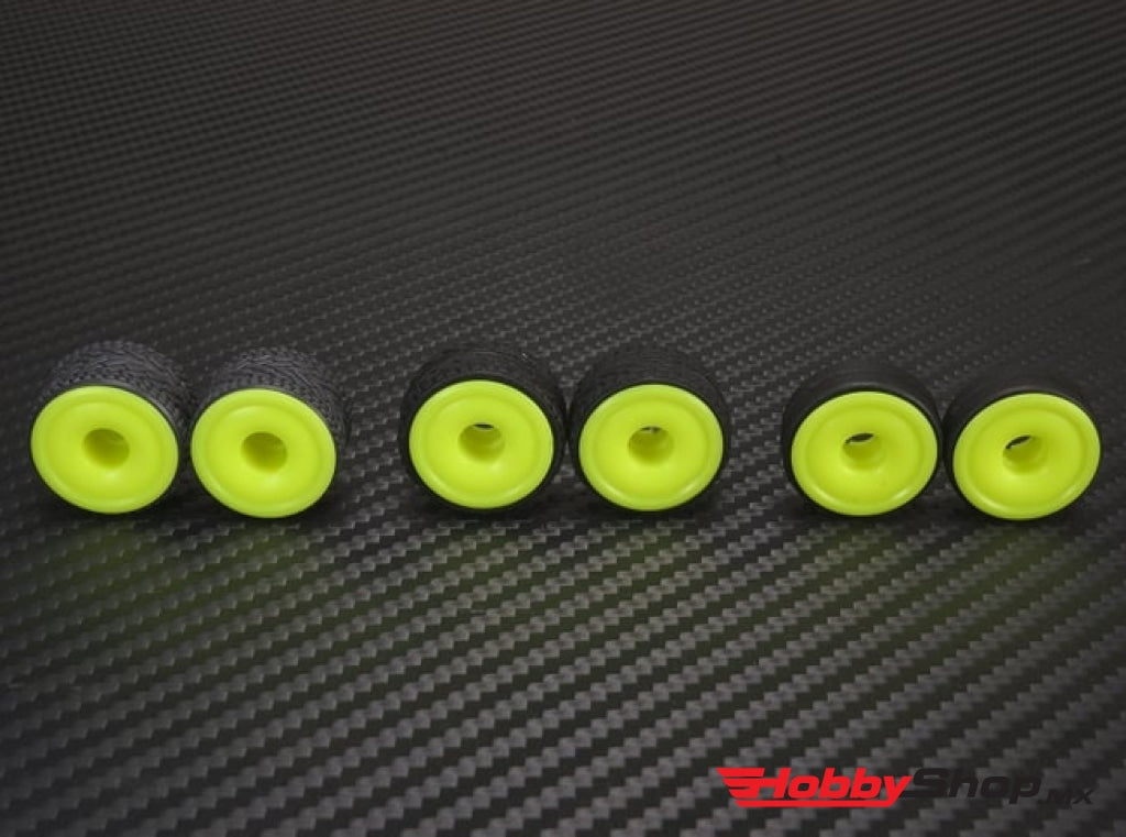 Pn Racing - Mini-Z 2Wd Machine Delrin Cut Yellow Formula 8.5X19Mm Flanged Wheel F25 En Existencia