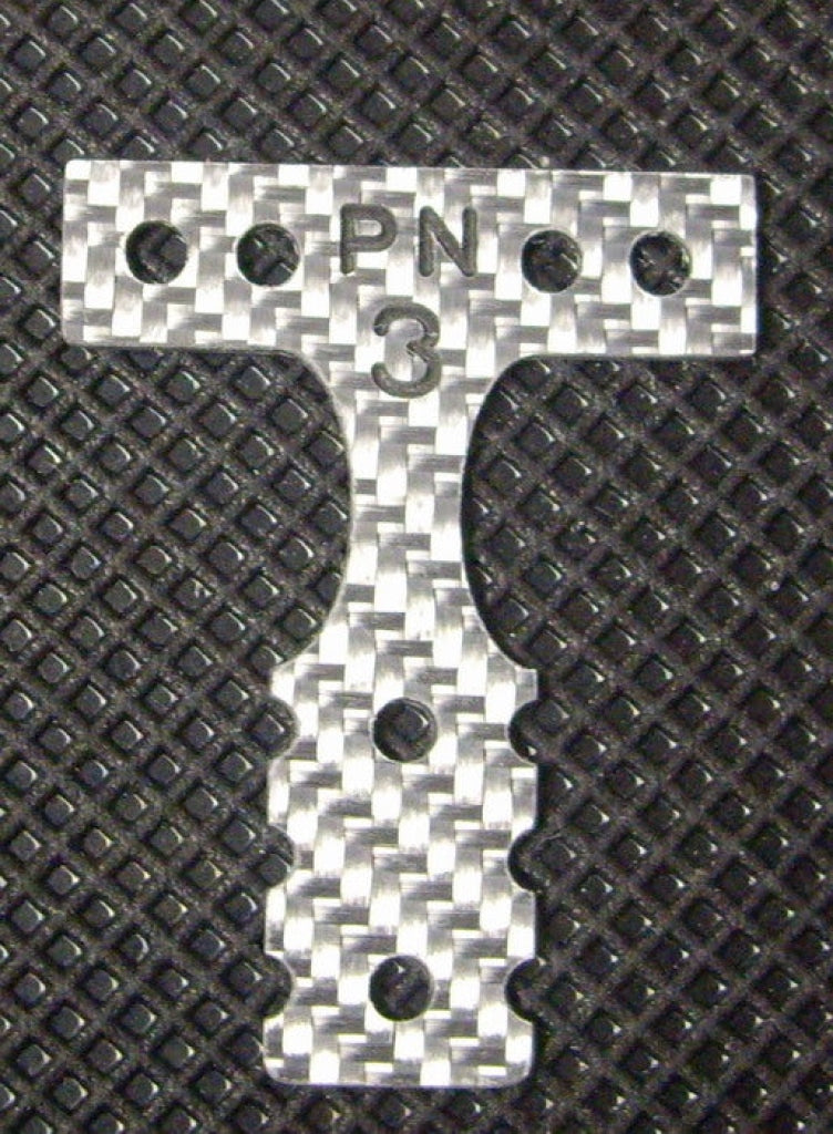 Pn Racing - Mini-Z Mr03 Mm Silver Carbon T-Plate #3 En Existencia