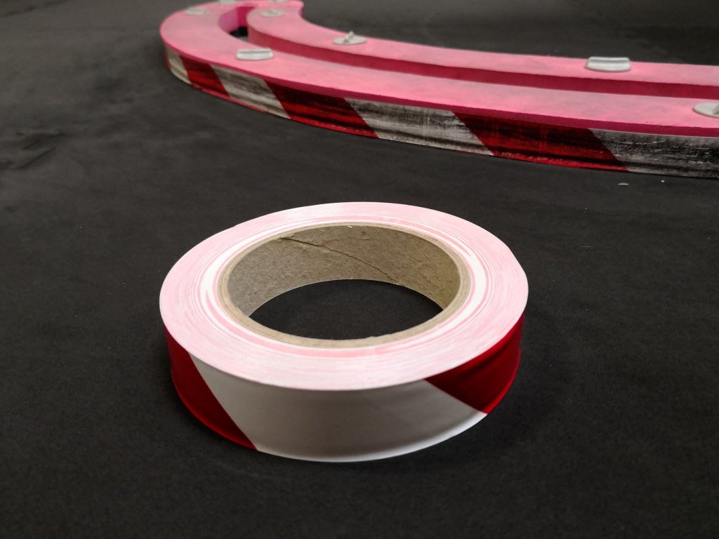Pn Racing - Rcp Tracks Red/White Vinyl Tape 1 X 100 Feet En Existencia
