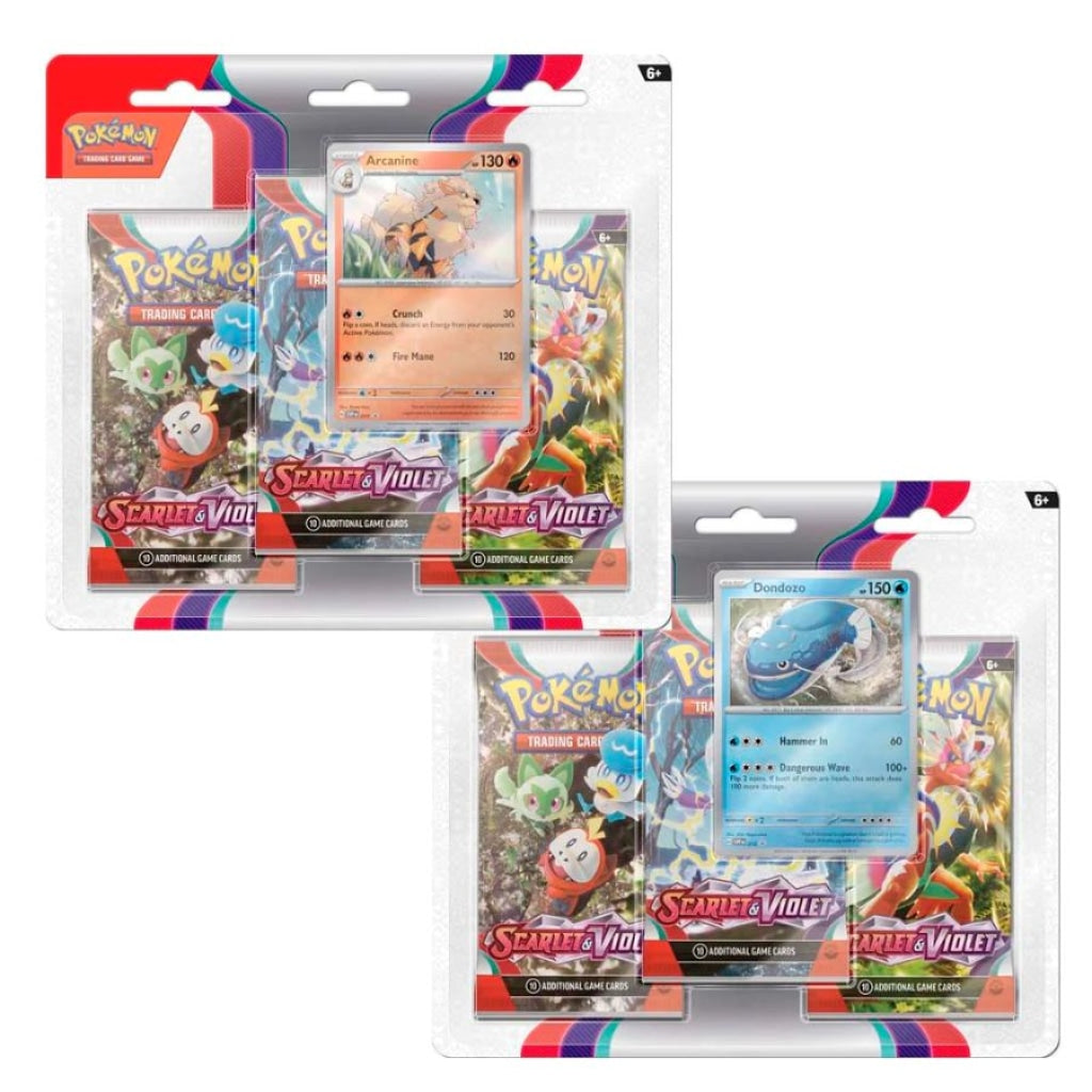 Pokémon Tcg: Scarlet & Violet 02 - Three-Booster Blister Inglés En Existencia