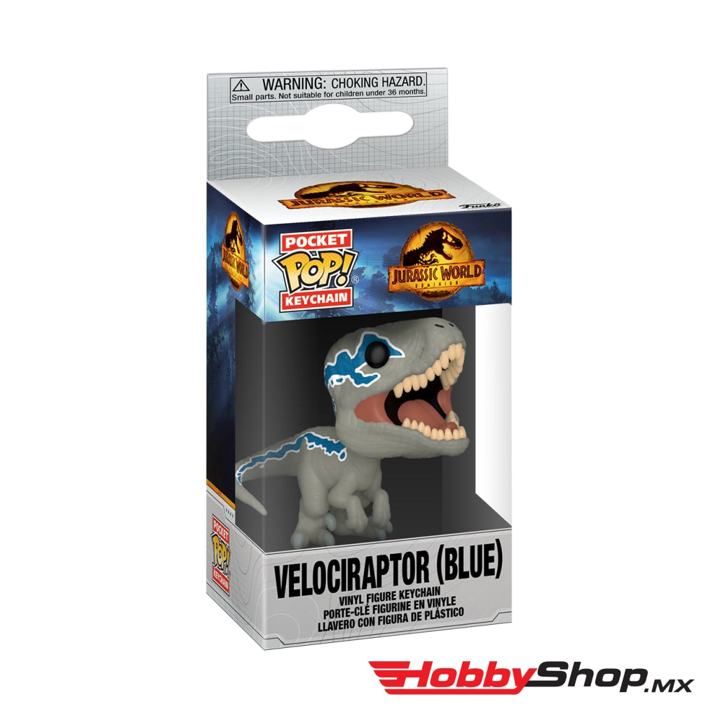 Pop Keychain: Jurassic World Dominion - Velociraptor Blue En Existencia