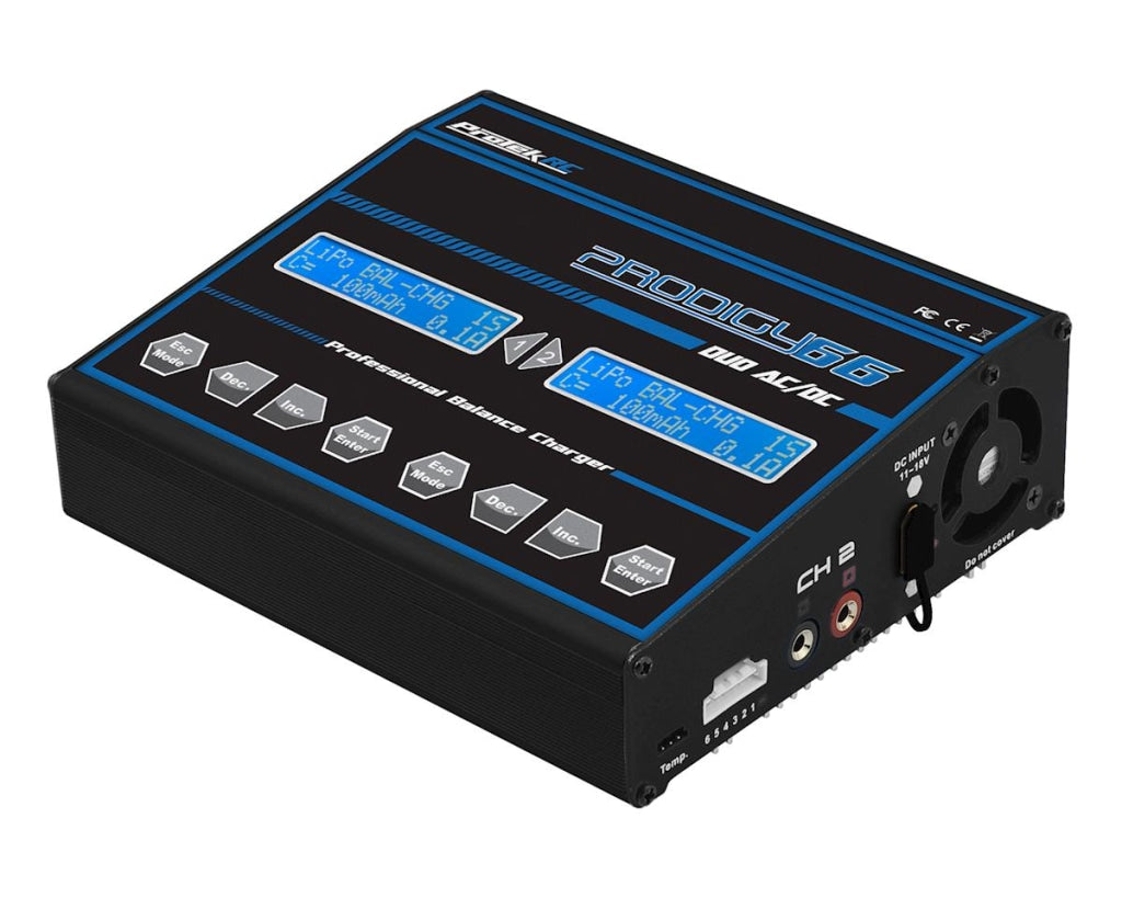 Protek Rc - Prodigy 66 Duo Ac / Dc Lihv Lipo Battery Balance Charger (6S/6A/50W X2) En Existencia