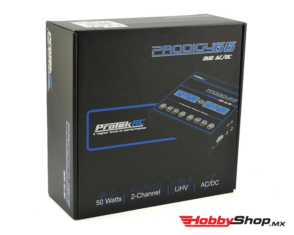 Protek Rc - Prodigy 66 Duo Ac / Dc Lihv Lipo Battery Balance Charger (6S/6A/50W X2) En Existencia