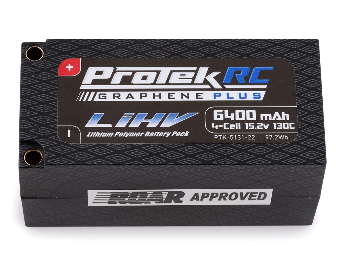 Protek RC - 4S 130C Low IR Si-Graphene+ HV Shorty LiPo Battery (15.2V/6400mAh) w/5mm Connector (ROAR Approved)