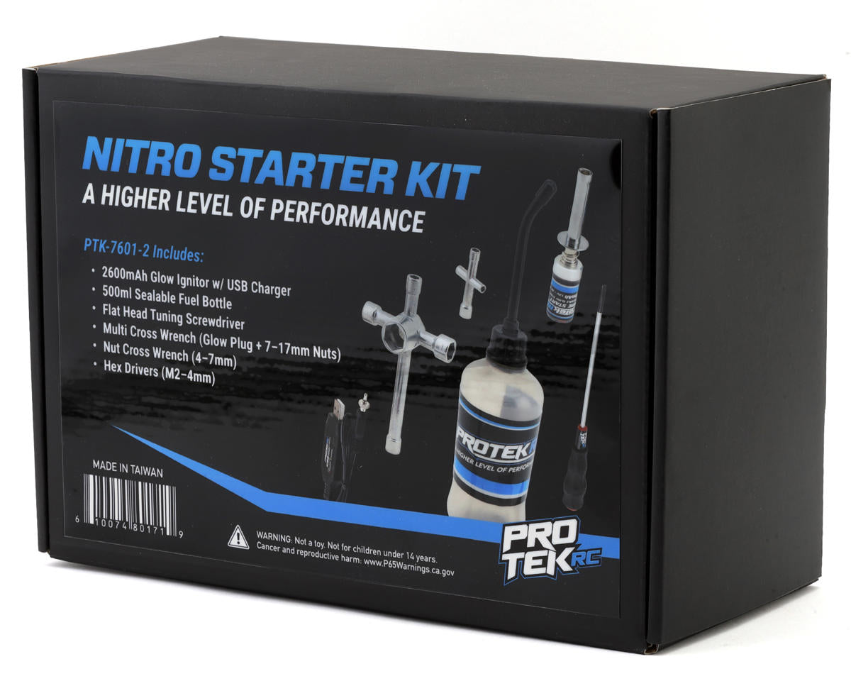 ProTek RC - Nitro Starter Set w/Glow Ignitor, Fuel Bottle, Wrenches & Screwdriver