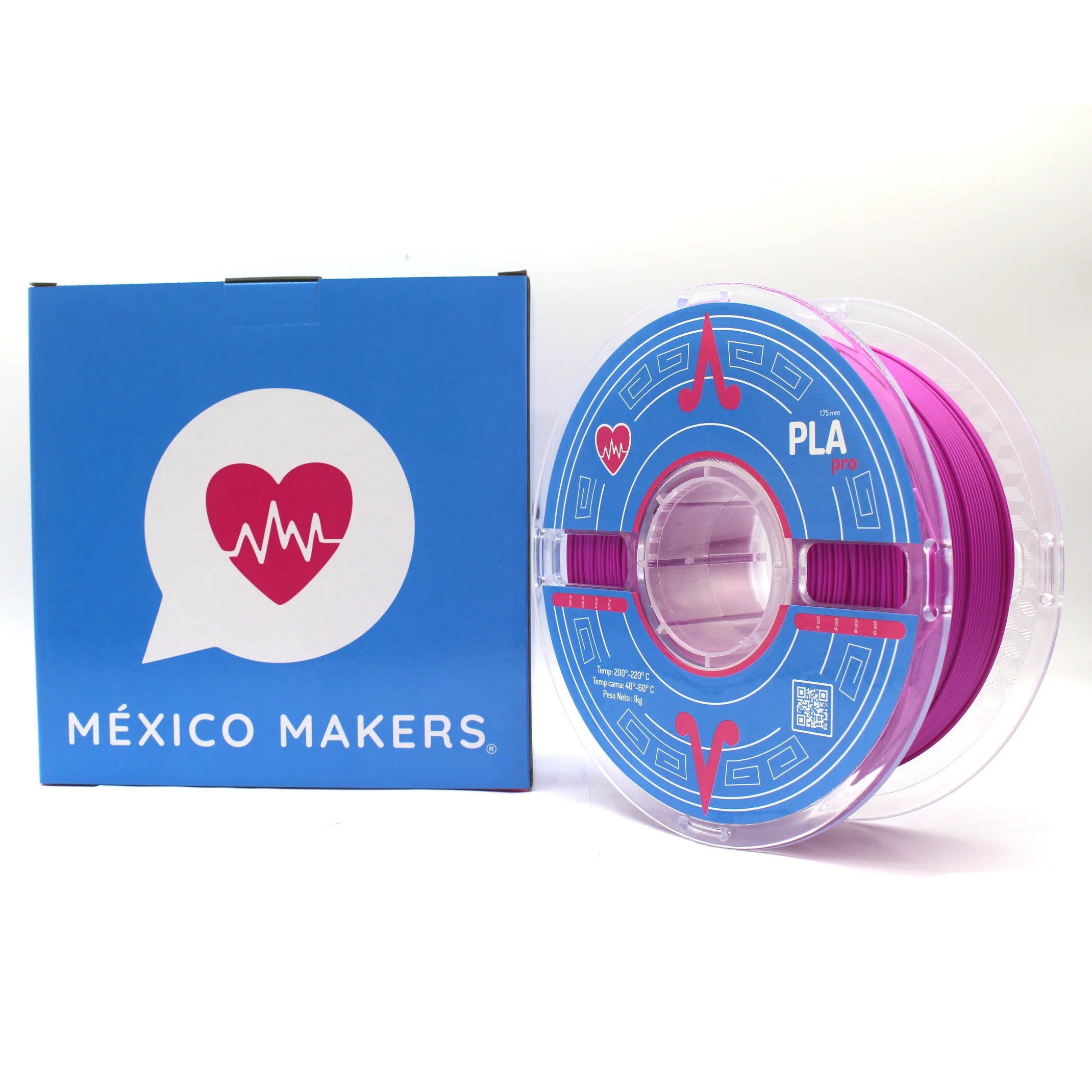 México Makers - Filamento PLA PRO Morado Bugambilia para Impresora 3D