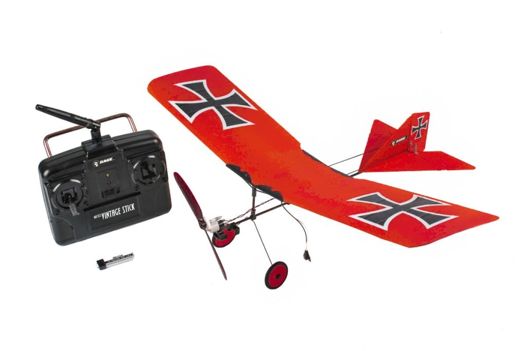 Rage R/c - Vintage Stick Micro Rtf Rojo En Existencia