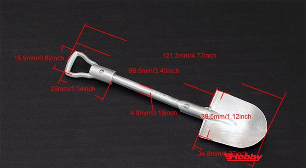 Rc4Wd - Pala A Escala De Metal Boulder Con Agarre En D (Madera) En Existencia