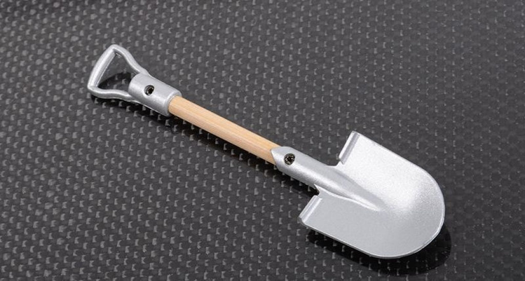 Rc4Wd - Pala A Escala De Metal Boulder Con Agarre En D (Madera) En Existencia