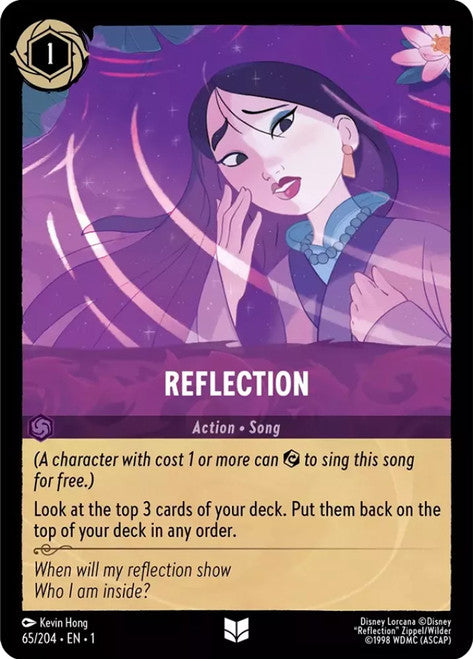 Carta Reflection,Set The First Chapter, Número de Tarjeta 65 , Color Amethyst, Rarity Uncommon