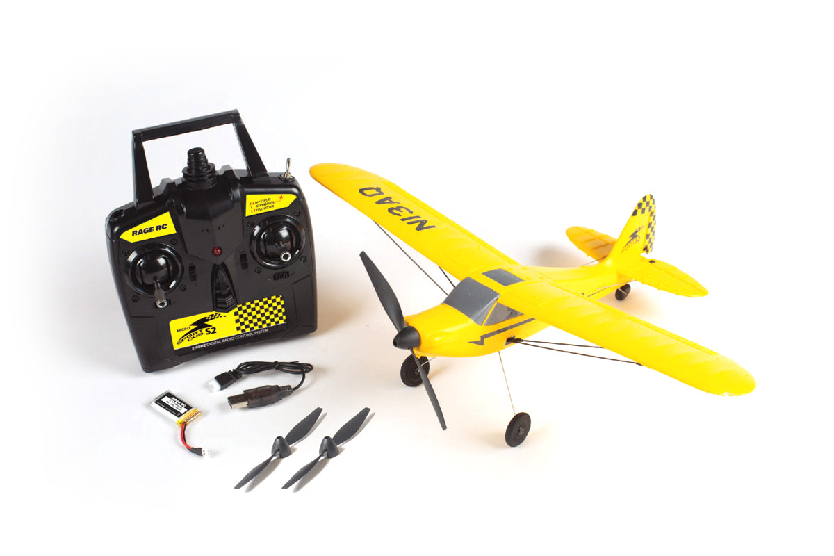 Rage R/C - Sport Cub 400 Micro 3-Channel RTF Airplane with PASS (Pilot Assist Stability Software) System