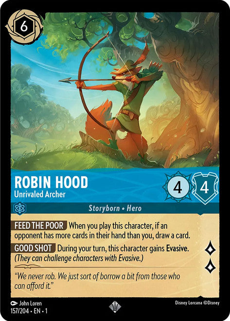 Carta Robin Hood - Unrivaled Archer,Set The First Chapter, Número de Tarjeta 157 , Color Sapphire, Rarity Super Rare