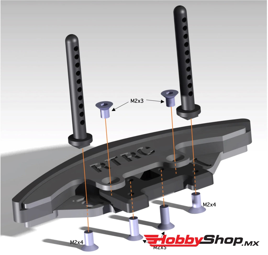 Rtrc - Lexan Bodies Carbon Front Bumper Rt110 En Existencia
