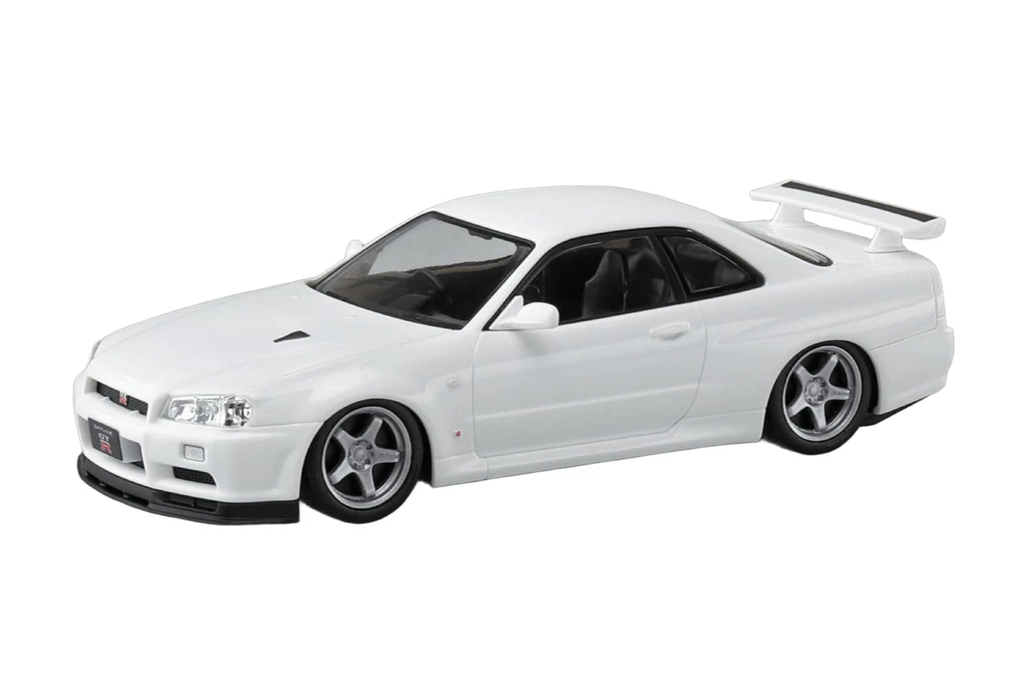 Aoshima Model Kits - 1/32 Snap Kit #12CU-WP Nissan R34 Skyline GT-R Custom Wheel (White Pearl)