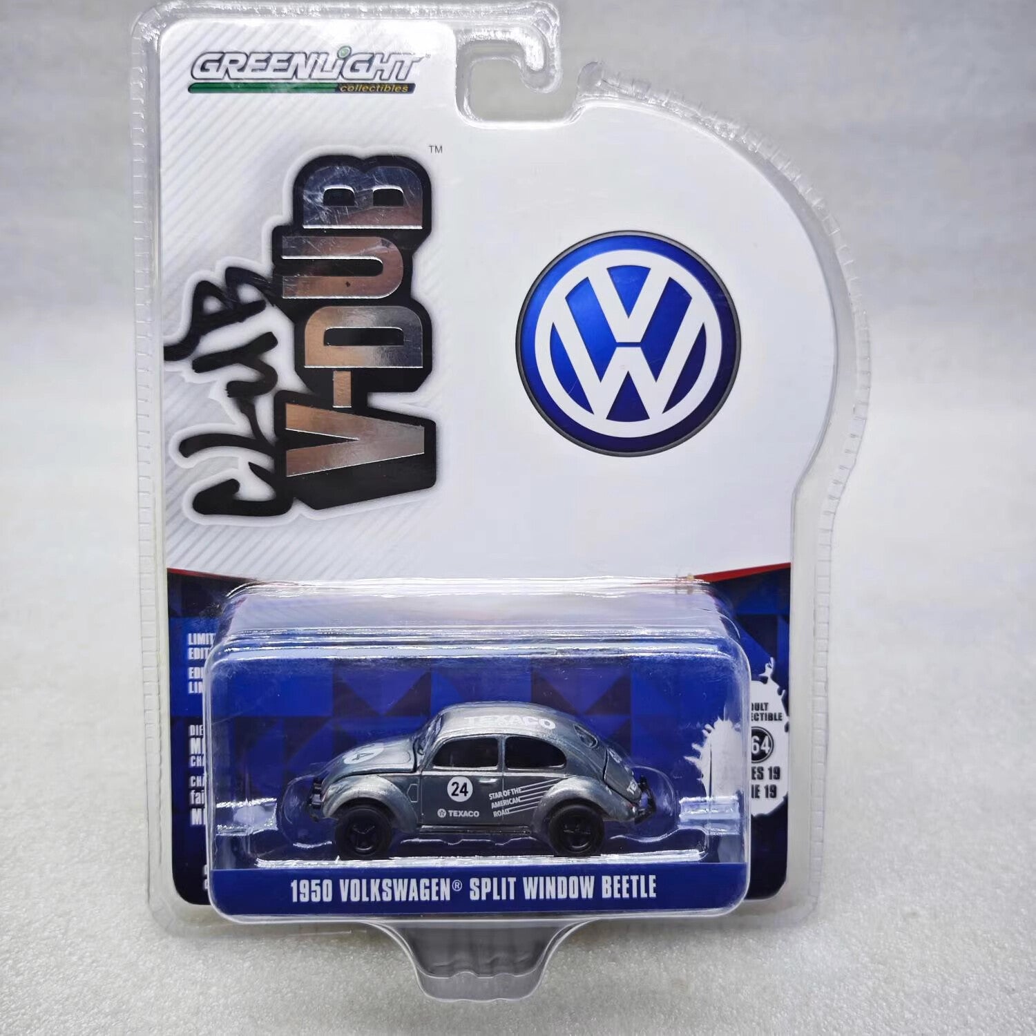 Greenlight - Club V-DUB 1950 Volkswagen Split Window Beetle "Green" Chase, escala 1:64