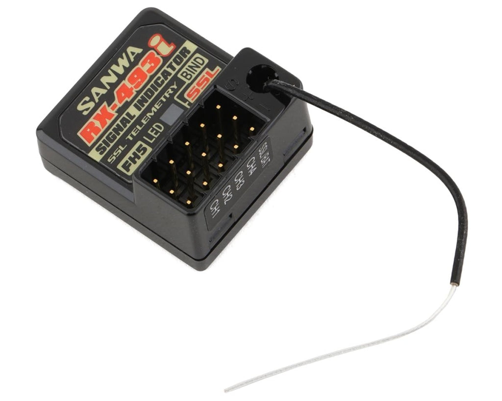 Sanwa - Airtronics Rx-493I M17/Mt-5 2.4Ghz 4-Channel Fhss-5 Telemetry Receiver En Existencia