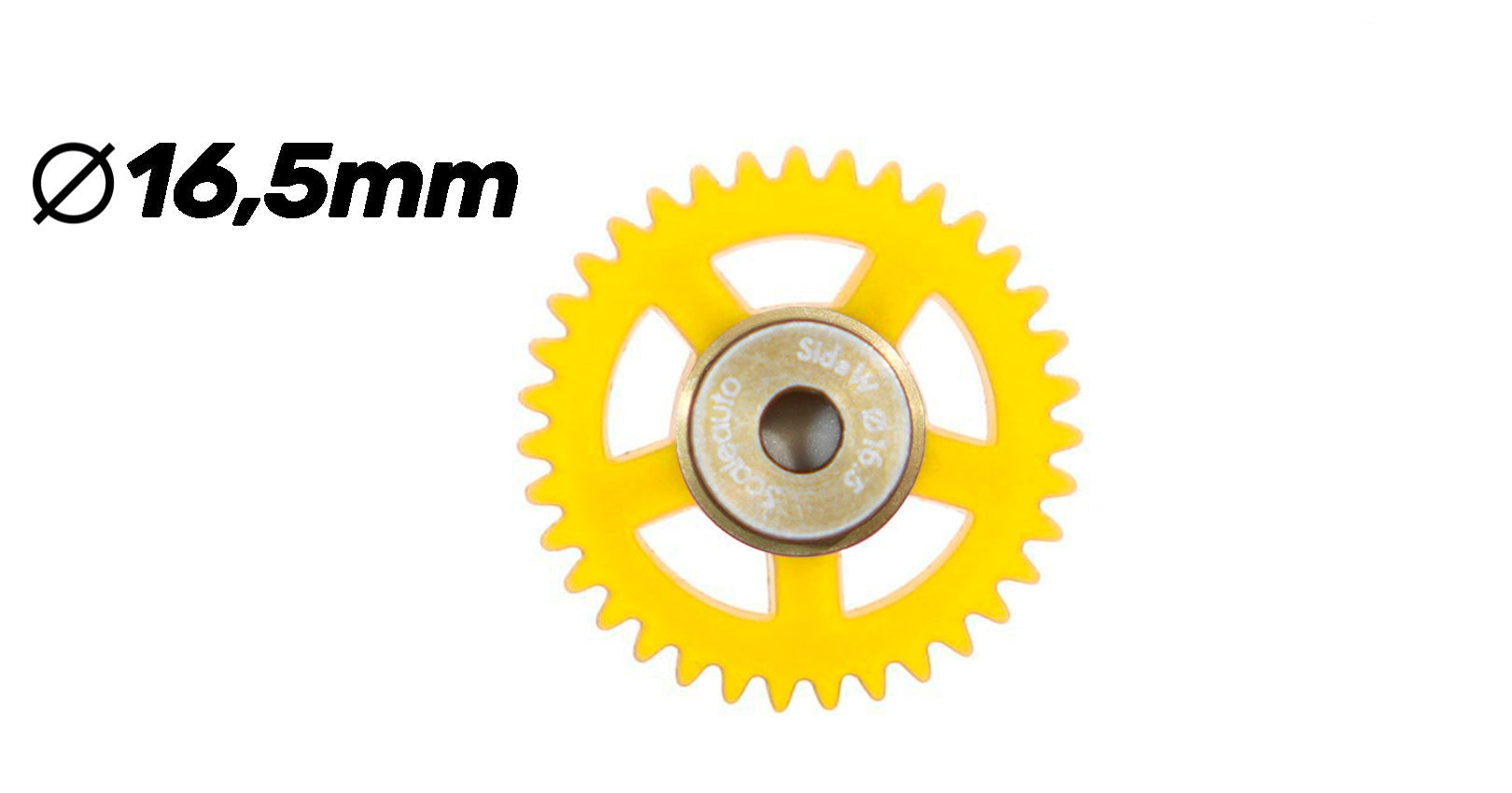 ScaleAuto - Corona 28d. Sidewinder M50 ø16,5mm Procomp-RS Polyamide  para eje 2.38mm y Tornillo M2,5