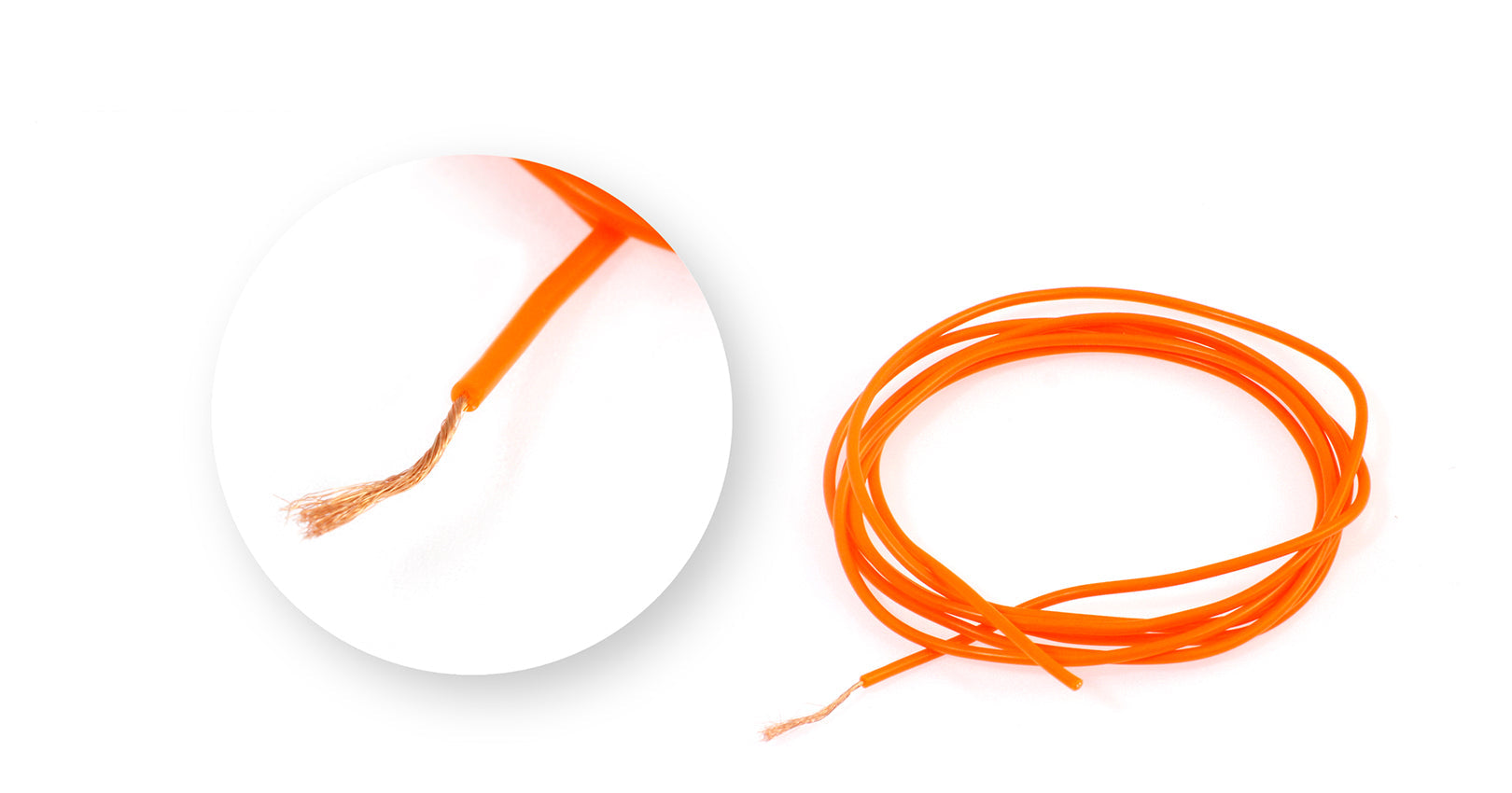 ScaleAuto - Cable 1,5mm. Naranja Siliconado. 2 metros