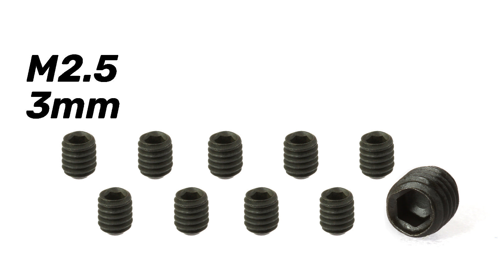 ScaleAuto - Tornillo allen M2.5x3mm para llantas, stoppers y coronas