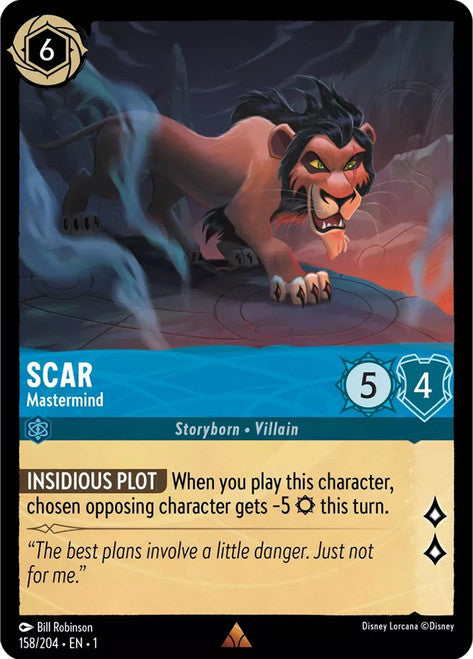 Carta Scar - Mastermind,Set The First Chapter, Número de Tarjeta 158 , Color Sapphire, Rarity Rare
